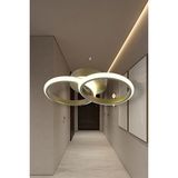 UltraMint Modern Eskitme Gold Yuvarlak LED Avize, Şık ve Işıltılı Dekorasyon - Seçenek 1 - Altın