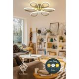 UltraMint Modern Eskitme LED Tavana Sıfır Plafonyer, 3 Renk Işık, Salon, Mutfak, Yatak Odası - Seçenek 1 - Ahşap - Ceviz