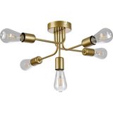 UltraMint Modern Eskitme Renkli 5'li Salon ve Yatak Odası Avize Seti - Seçenek 1 - Altın