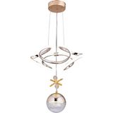 UltraMint Modern Gold Sarkıt Avize, Çok Renkli Led, Şık ve Parlak Aydınlatma - Seçenek 1 - Altın