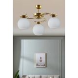 UltraMint Modern Işıklandırmalı Camlı Avize, Salon ve Yatak Odası Için Şık Tasarım - Seçenek 1 - Ahşap - Bej - Siyah