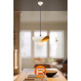UltraMint Modern Metal Sarkıt Avize, E27 Uyumlu, Mutfak ve Oturma Odası Için Şık Design - Seçenek 1 - Ahşap - Bej - Siyah
