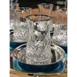 UltraMint Modern Metal Tabak Odin Gümüş Yaldız Çay Seti, Şık ve Dayanıklı Tasarım - Seçenek 1