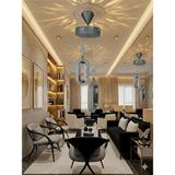 UltraMint Modern Oval LED Avize, Iki Parçalı Kristal Tasarım, Şık ve Zarif Aydınlatma - Seçenek 1 - Antrasit