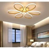 UltraMint Modern Papatya Eskitme Kasa LED Avize, Beyaz Işık, 60 cm - Seçenek 1 - Altın