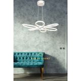 UltraMint Modern Papatya LED Avize, 3 Renk, Salon ve Oturma Odası Için Mükemmel - Seçenek 1 - Ahşap - Bej - Siyah
