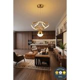 UltraMint Modern Sarkıt LED Avize, 3 Renk Seçeneği, Salon, Yemek ve Oturma Odası Için - Seçenek 1 - Altın
