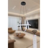 UltraMint Modern Siyah Güney LED Avize, Kumandalı, 3 Renk Seçeneği - Seçenek 1 - Ahşap