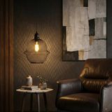 UltraMint Modern Siyah Kafes Sarkıt Avize E27 Duy, Mutfak, Salon, Yatak Odası Için - Seçenek 1 - Ahşap