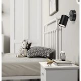 UltraMint Modern Siyah Metal LED Spot Aplik, Hareket Sensörlü Duvar Dekoru - Seçenek 1 - Ahşap