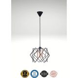 UltraMint Modern Siyah Uzay Temalı Camlı Sarkıt Avize, 24X70 cm - Seçenek 1 - Ahşap