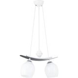 UltraMint Modern Tarz Kayık Model Metal ve Cam Sarkıt Avize (Ikili) - Seçenek 1 - Ahşap - Bej - Siyah