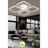 UltraMint Modern Ultra Beyaz LED Plafonyer, Şık ve Zarif Tavan Aydınlatması - Seçenek 1 - Ahşap - Bej - Siyah