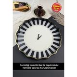 UltraMint Modern Yuvarlak Çay Kahve ve Sunum Tepsisi 38 Cm, Şık ve Fonksiyonel - Ahşap - Seçenek 1