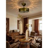 UltraMint Oval LED Kristal Modern Avize Çiftli, 3 Renk Seçenekli, Şık Tasarım - Seçenek 1 - Altın