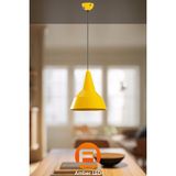 UltraMint Parlak Sarı Modern Metal Sarkan Avize, E27 Uyumlu, Mutfak ve Salon Için - Seçenek 1 - Altın