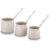 UltraMint Paslanmaz Çelik Granita Cezve Takımı - Dayanıklı ve Şık Tasarım - Seçenek 1 - Altın