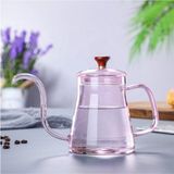 UltraMint Pembe Cam Borosilikat Kettle Ibrik 600 Ml, Ateşe Dayanıklı, Şık Tasarım - Ahşap - Bej - Seçenek 1