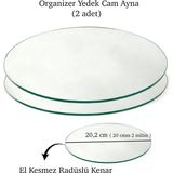 UltraMint Pratik Makyaj Organizörü ve Yedek Aynası Seti, Şık ve Fonksiyonel Kullanım - Altın - Gümüş - Bakır