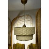 UltraMint Rattan Model Ikili Sarkıt Avize, Oturma Odası, Mutfak ve Banyo Için Şık Işıklandırma - Seçenek 1 - Ahşap - Ceviz
