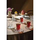 UltraMint Rcr Melodia 12 Parça 6 Kişilik Cam Çay Seti, Şık ve Zarif Tasarım - Seçenek 1