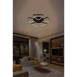 UltraMint Renkli Modern 6 Kollu LED Tavan Avizesi, Yıldız Formu, Geometrik Aydınlatma - Seçenek 1 - Ahşap