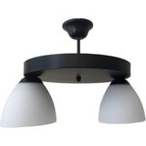 UltraMint Retro Ikili Opal Avize, Şık ve Modern Aydınlatma Çözümü - Seçenek 1 - Ahşap