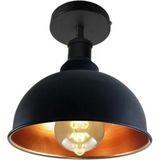 UltraMint Retro Rustik 20CM Metal Plafonyer Avize, Şık ve Dayanıklı Tasarım - Seçenek 1 - Ahşap