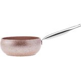UltraMint Rose Gold Bio Granit Süt Cezvesi 18 Cm, Şık ve Dayanıklı Tasarım - Seçenek 1 - Ahşap - Bej