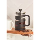 UltraMint Şeffaf Borosilikat Cam French Press 800 Ml, Kahve ve Çay Keyfi - Seçenek 1 - Ahşap