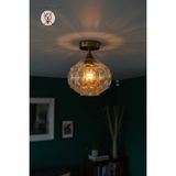 UltraMint Şeffaf Cam Piramit Retro Plafonyer E27 Avize, Şık ve Modern Tasarım - Seçenek 1 - Açık Beyaz - Gri
