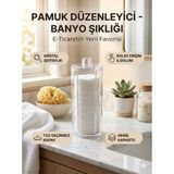 UltraMint Şeffaf Disk Pamukluk Organizeri, Makyaj Pamuk Koyma Kutusu - Ahşap