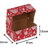 UltraMint Sevgililer Günü Için 25 Adet Renkli Hediye Kutusu, 17X12,5X7,5 cm - Seçenek 1 - Antrasit