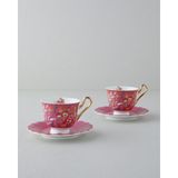 UltraMint Şık 2 Kişilik Pembe Seramik Fincan Takımı - 220 Ml, Miranda New Bone China - Seçenek 1