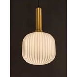 UltraMint Şık 20CM Bronz Sarkıt Avize, Modern Spor Tasarım, Kolay Asılabilir - Seçenek 1 - Ahşap