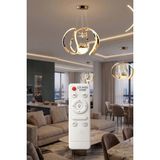 UltraMint Şık 3 Renk Sarkıt LED Avize, Kumandalı, Beyaz Işık, Evinize Şıklık Katar - Seçenek 1 - Altın
