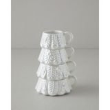 UltraMint Şık Beyaz Porselen Kupa Seti 153 ML-193 ML-267 Ml, 4'lü - Seçenek 1