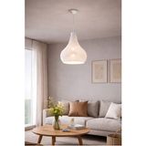 UltraMint Şık Beyaz Sarkıt Avize, Modern ve Minimalist Tavan Aydınlatması - Seçenek 1 - Ahşap - Bej - Siyah