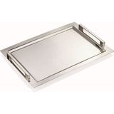 UltraMint Şık Çelik Çay ve Servis Tepsisi 31/47 Cm, Pratik ve Dayanıklı Tasarım - Altın - Seçenek 1