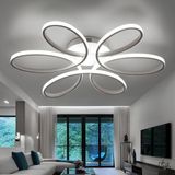 UltraMint Şık Diamond Papatya Model Sıva Üstü LED Avize, Krom, 50 cm Çap - Seçenek 1 - Antrasit