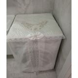 UltraMint Şık Fransız Güpürlü Çamaşır ve Kurutma Makinesi Örtüsü 65x80 Zarif Detaylarla - Amber