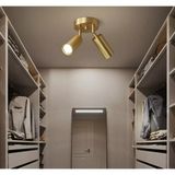 UltraMint Şık Mat Gold Kaplama LED Avize ve Spot Aplik, Ampul Dahil - Seçenek 1 - Ahşap