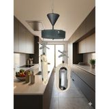 UltraMint Şık Oval LED Kristal Ikili Avize, 3 Renk Seçeneği ile Modern Dekorasyon - Seçenek 1 - Antrasit