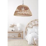 UltraMint Şık Rattan Bambu Hasır Sarkıt Avize, 35 Cm, Doğal ve Şık Aydınlatma Ürünü - Seçenek 1 - Ahşap - Ceviz