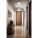 UltraMint Şık Siyah ve Beyaz Camlı Modern Plafonyer Avize - Seçenek 1 - Ahşap