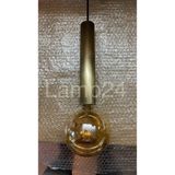 UltraMint Şık Tekli Sarkıt Avize, LED Glop Ampul ile Modern Tasarım - Seçenek 1 - Ahşap - Bej