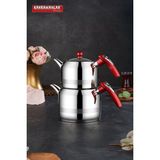 UltraMint Şık ve Dayanıklı Büyük Boy Çaydanlık Takımı, Pratik Kullanımlı Set - Ahşap - Bej - Seçenek 1