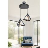 UltraMint Şık ve Modern 2'li Avize Seti, Salon, Oturma ve Çocuk Odası Için Ideal - Seçenek 1 - Ahşap