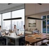 UltraMint Siyah Kasa Lineer LED Aydınlatma 80CM 3000K Modern ve Şık Tasarım - Seçenek 1 - Ahşap