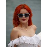 UltraMint Turkuaz Çerçeveli Füme Cam Metal Kadın Güneş Gözlüğü - Seçenek 1